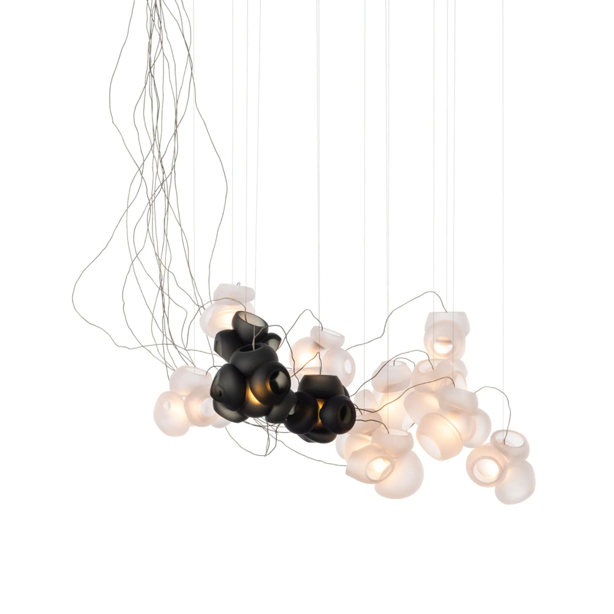 Cumulus Sculptural Glass Cluster Chandelier