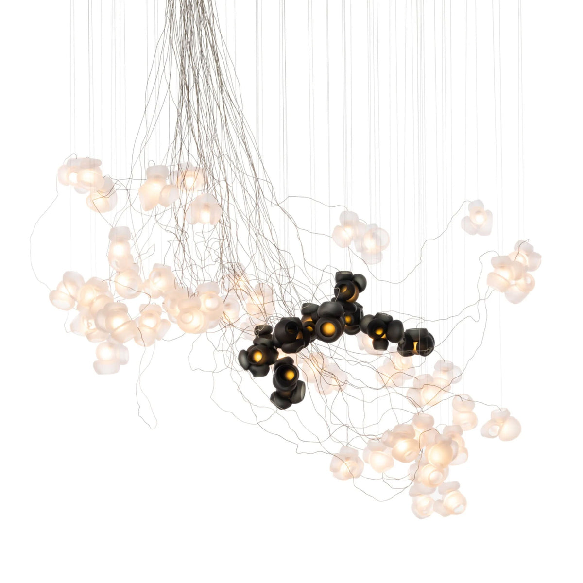 Cumulus Sculptural Glass Cluster Chandelier