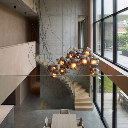 Cumulus Sculptural Glass Cluster Chandelier