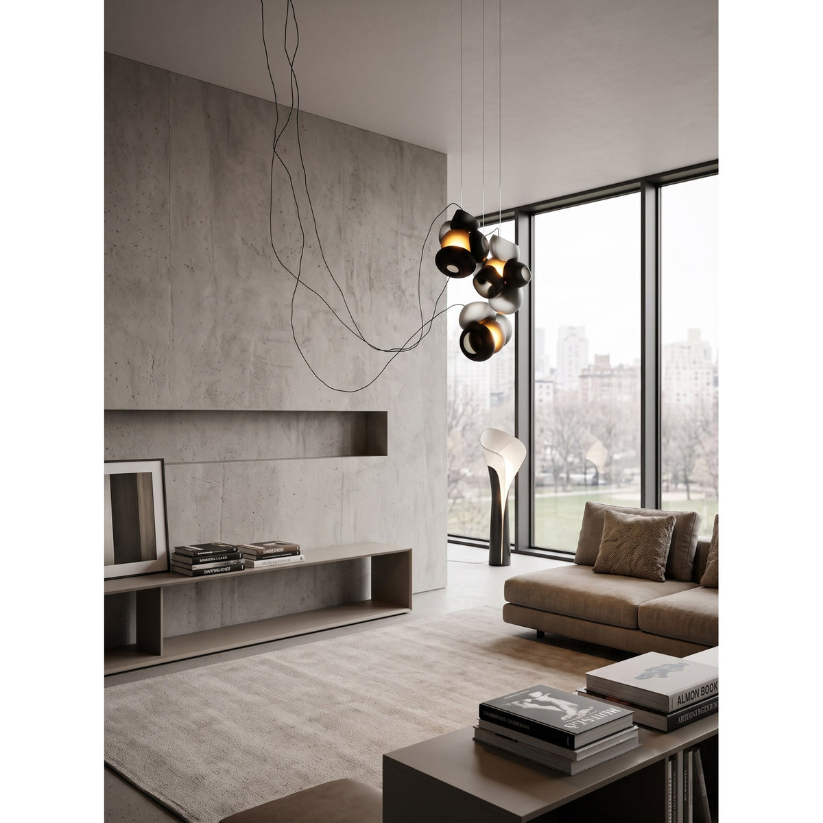 Cumulus Sculptural Glass Cluster Chandelier