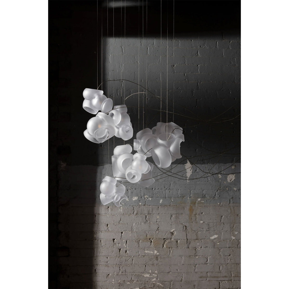 Cumulus Sculptural Glass Cluster Chandelier