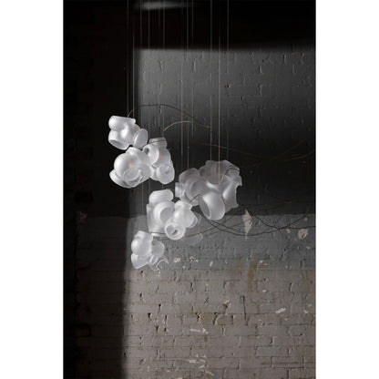 Cumulus Sculptural Glass Cluster Chandelier