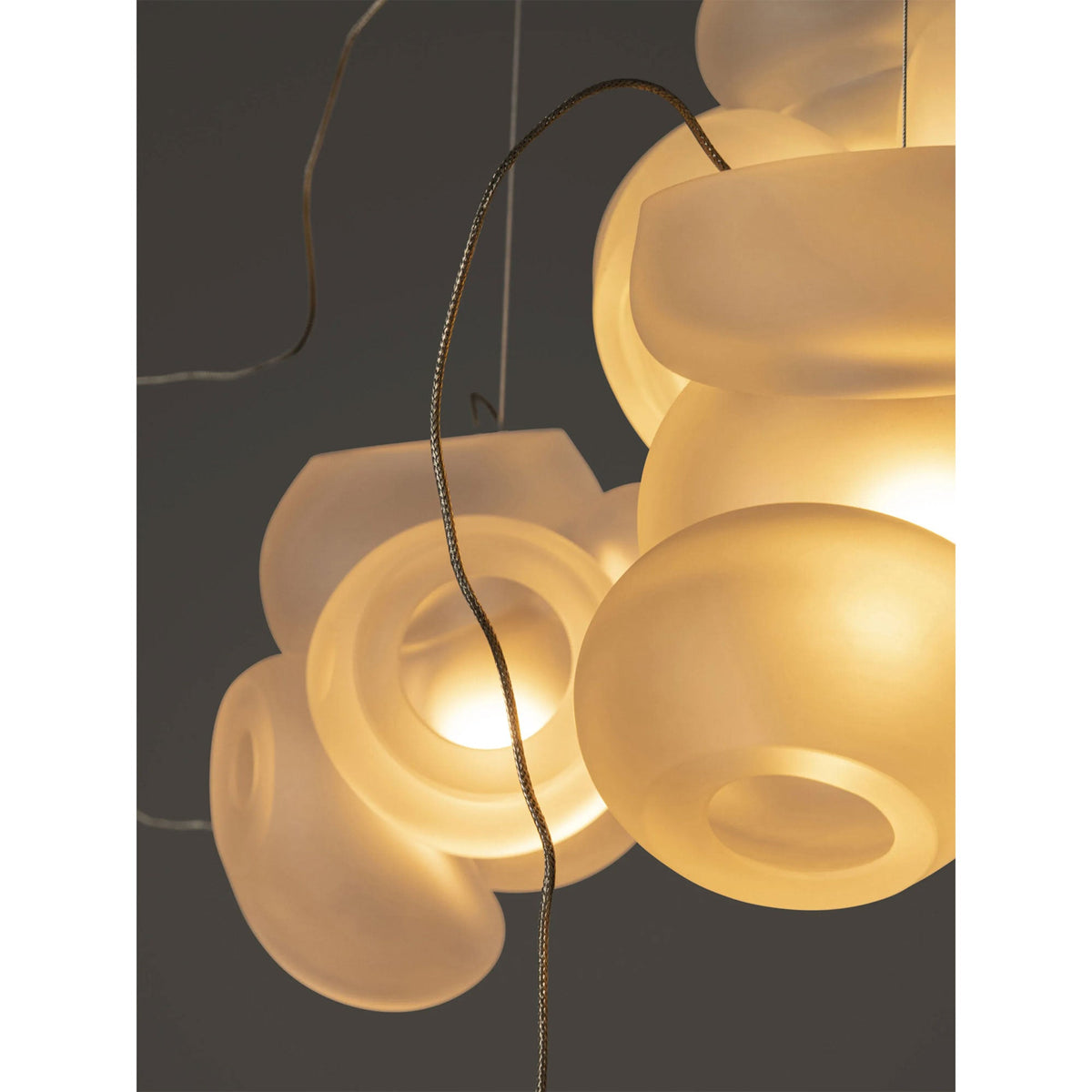 Cumulus Sculptural Glass Cluster Chandelier