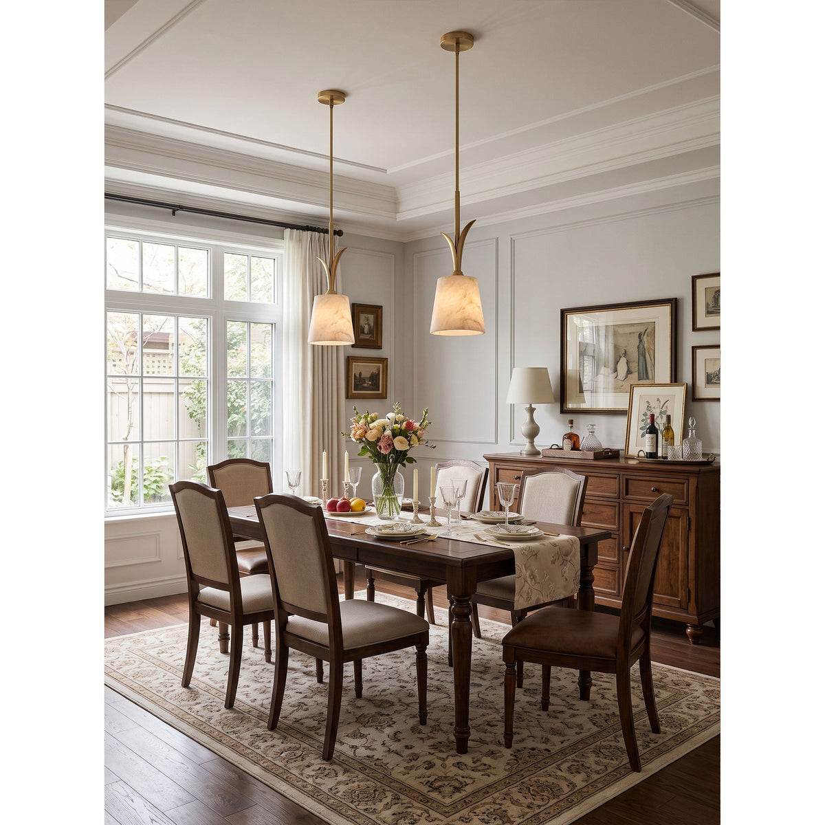 Deering Alabaster Pendant Lamp