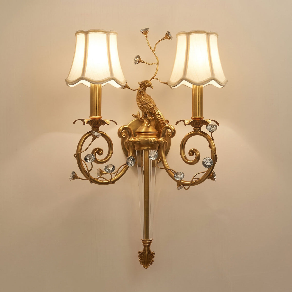 Delphia Peacock Wall Sconce