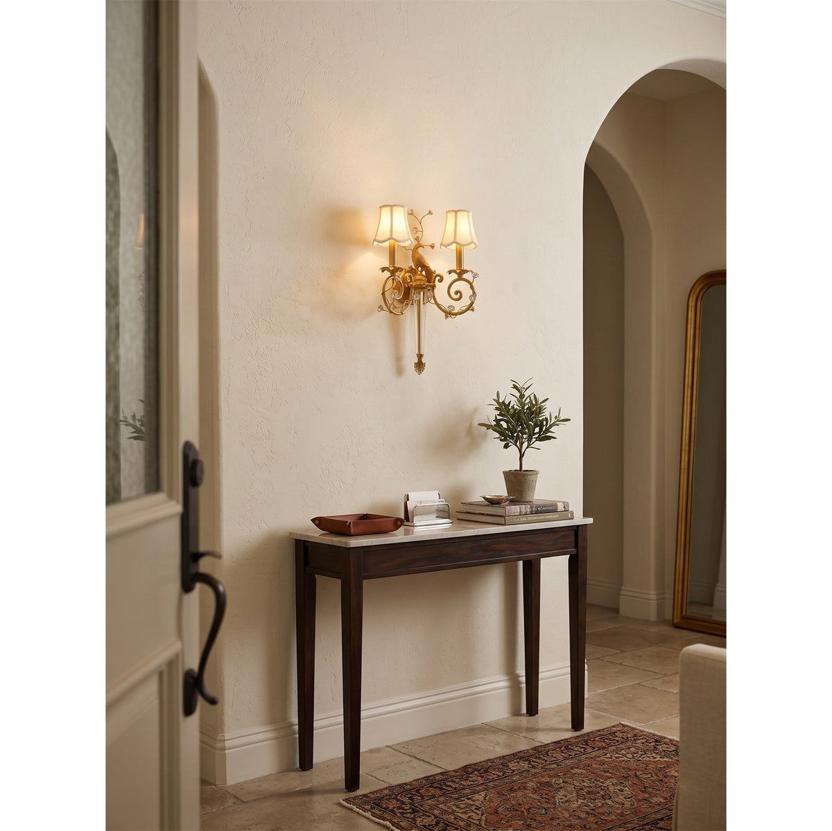 Delphia Peacock Wall Sconce