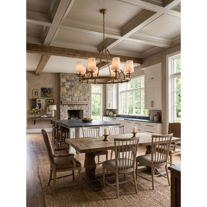 Devon Round Alabaster Chandelier