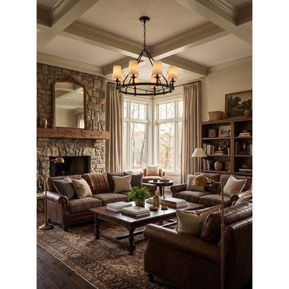 Devon Round Alabaster Chandelier