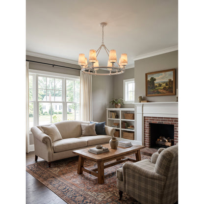 Devon Round Alabaster Chandelier