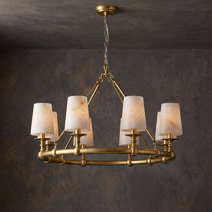 Devon Round Alabaster Chandelier