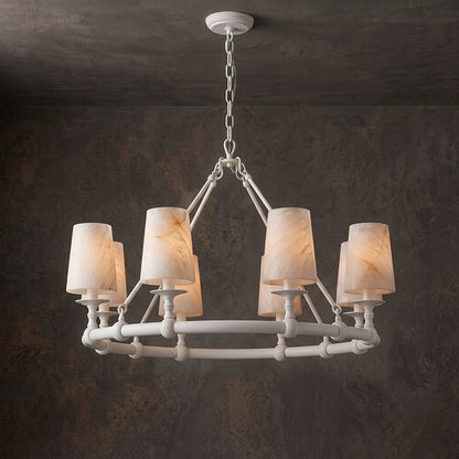Devon Round Alabaster Chandelier