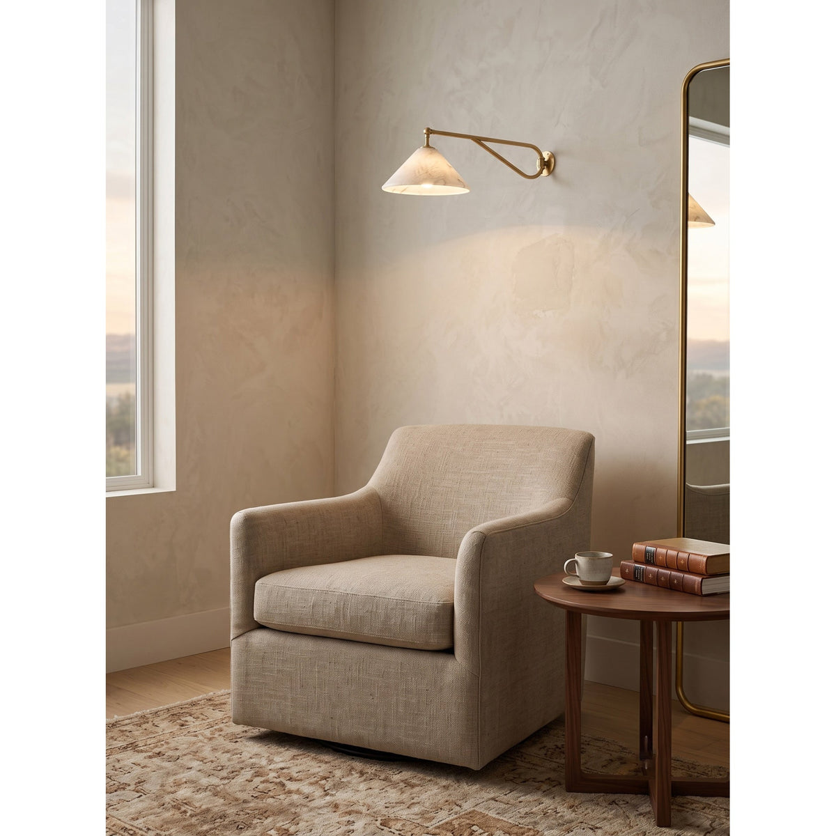 Dionis Alabaster Wall Sconce