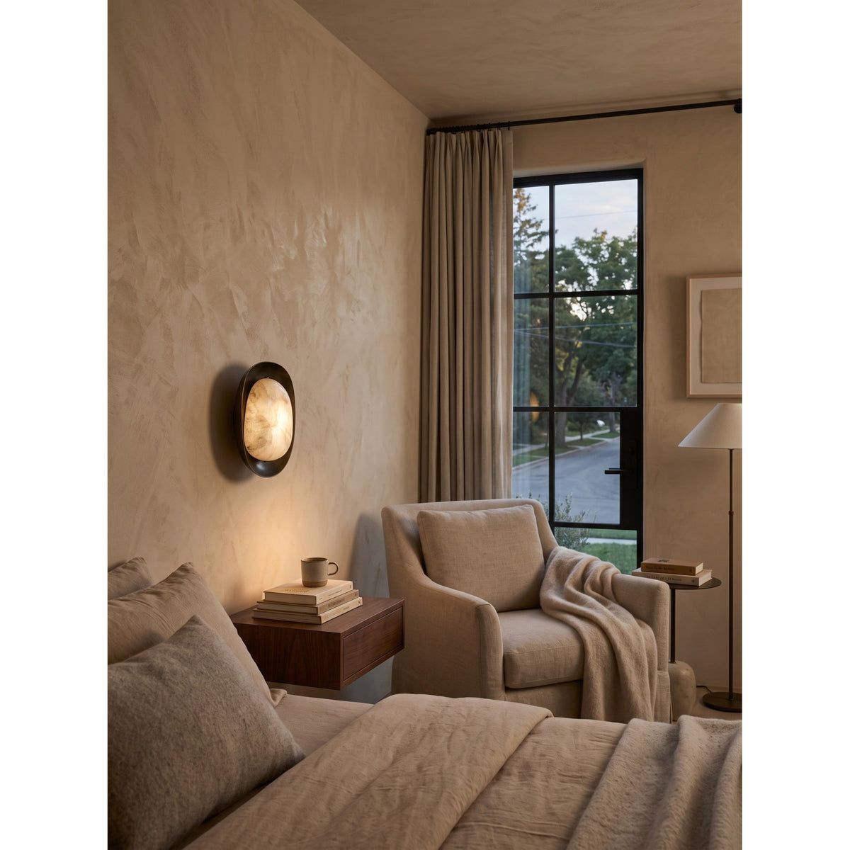 Dormus Alabaster Wall Sconce