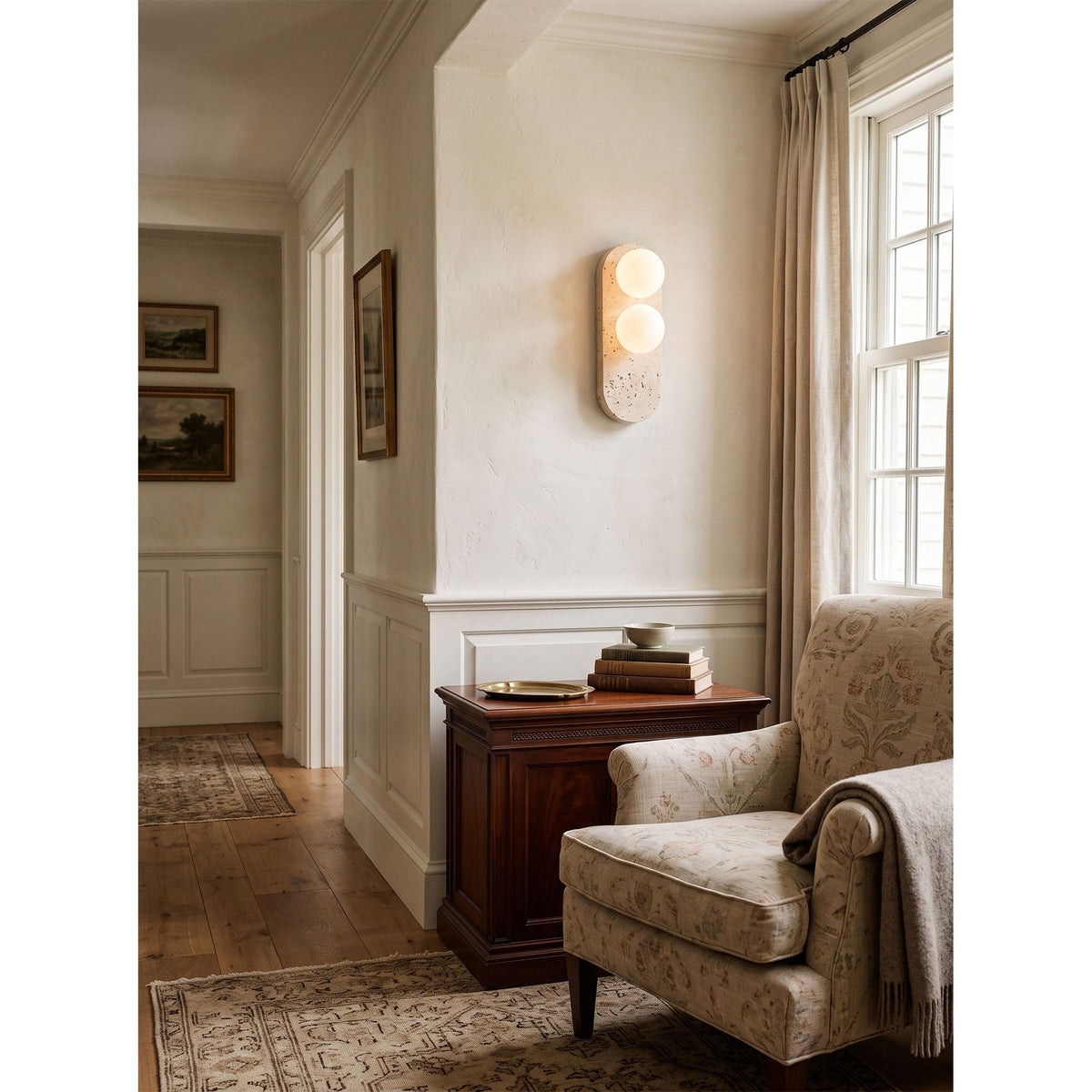 Eccolo Travertine Wall Sconce