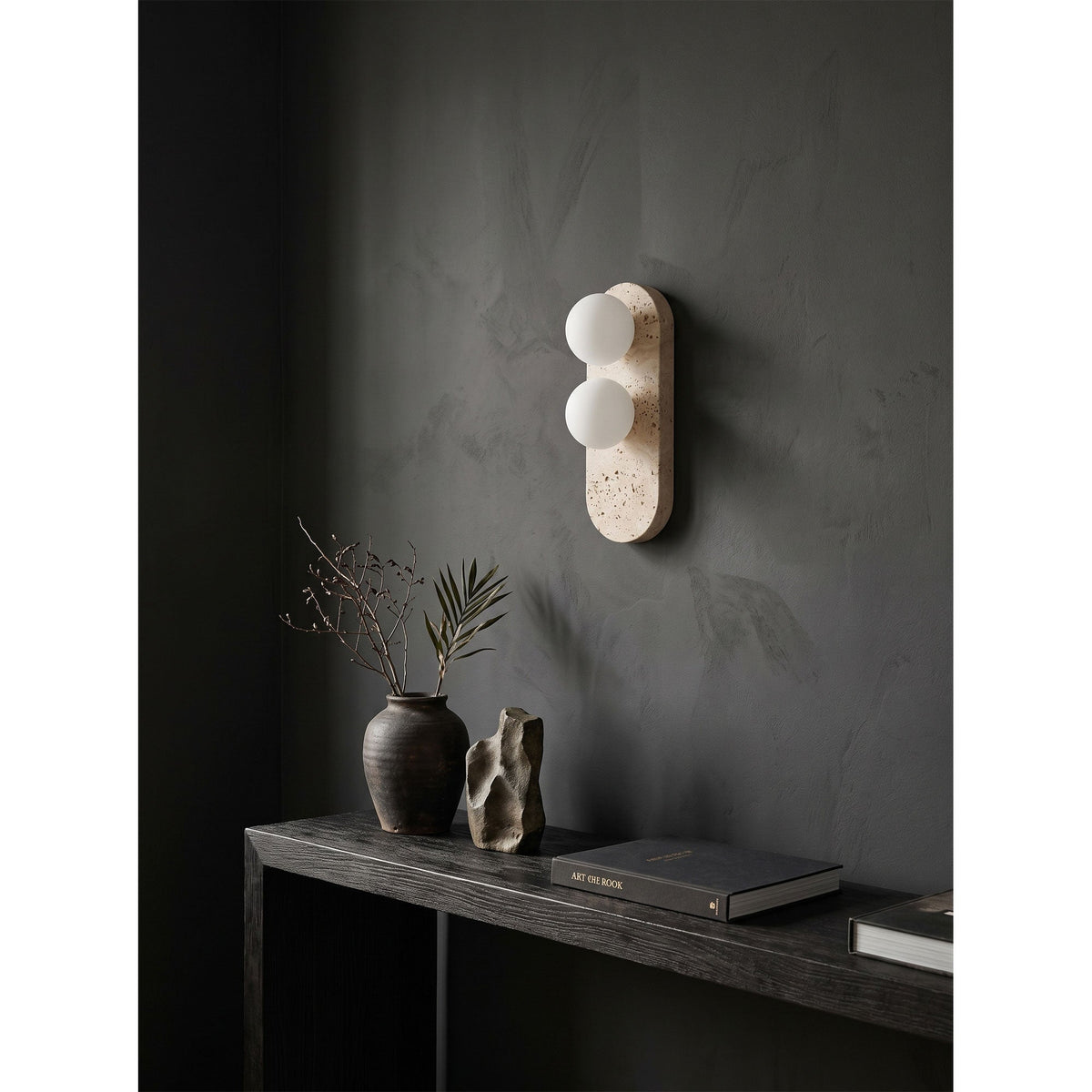 Eccolo Travertine Wall Sconce