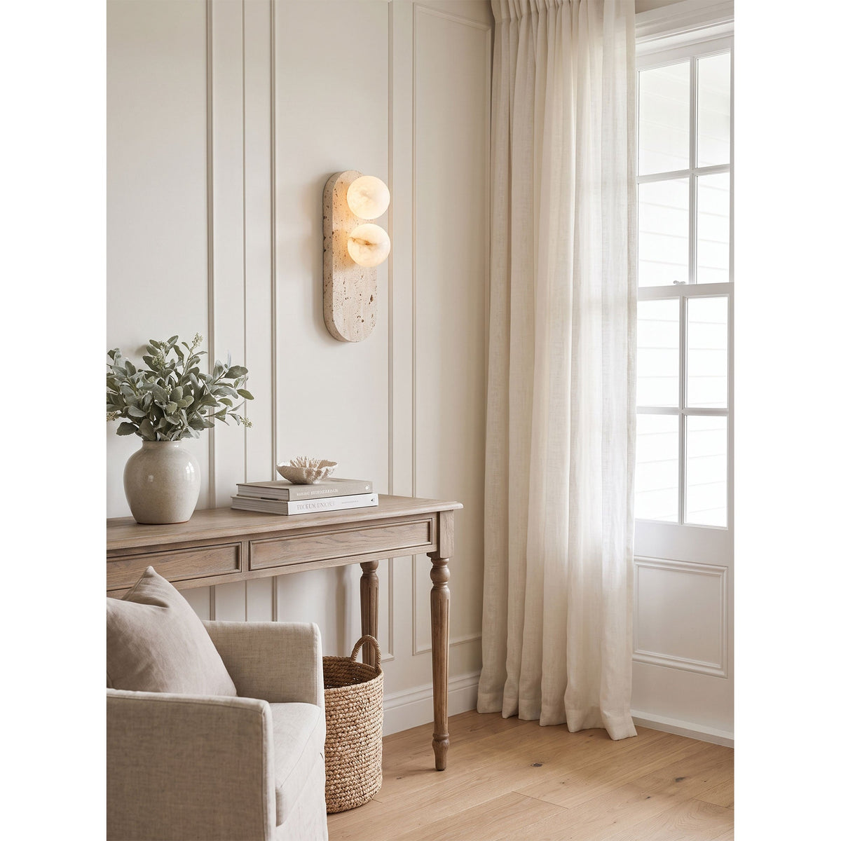 Eccolo Travertine Wall Sconce
