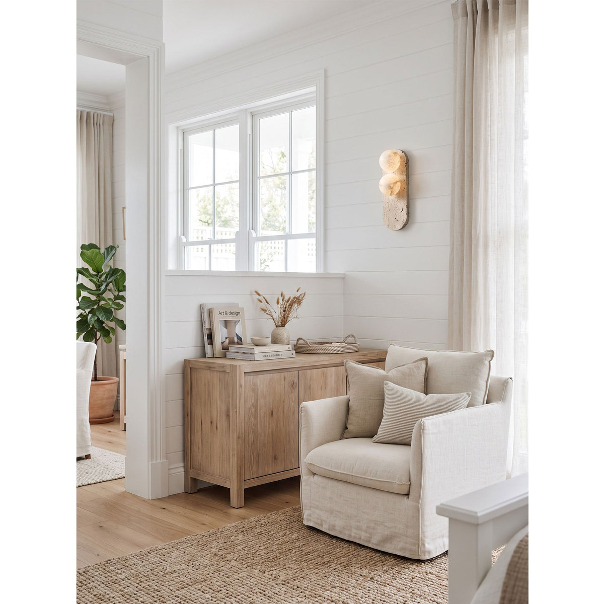 Eccolo Travertine Wall Sconce