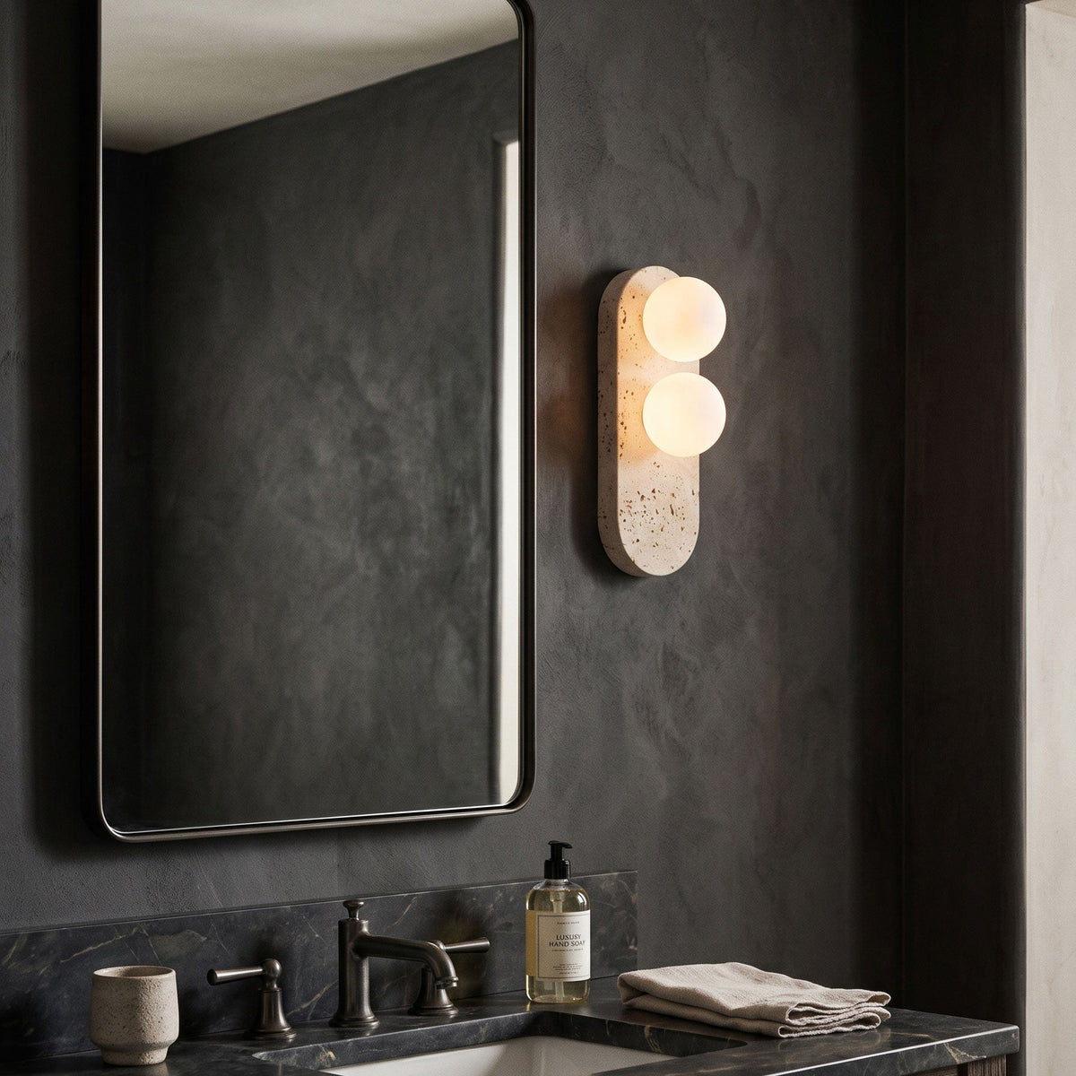 Eccolo Travertine Wall Sconce