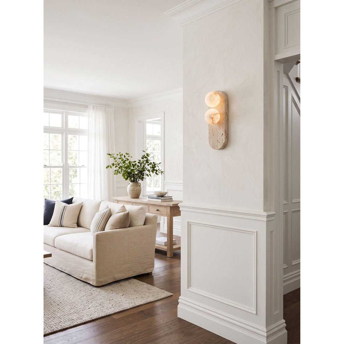 Eccolo Travertine Wall Sconce