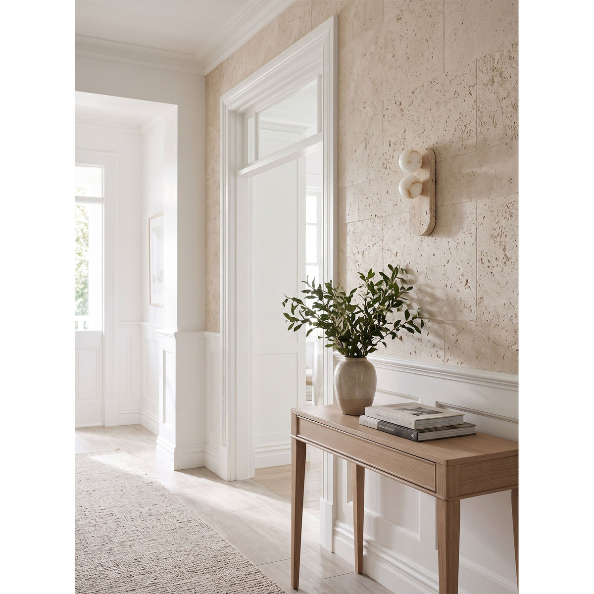 Eccolo Travertine Wall Sconce