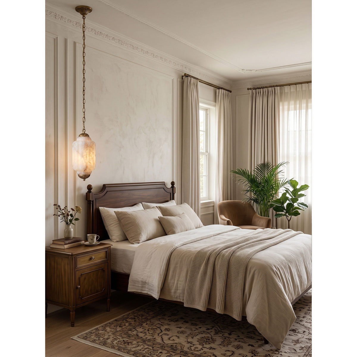 Eloise Scallop Alabaster Pendant Lamp