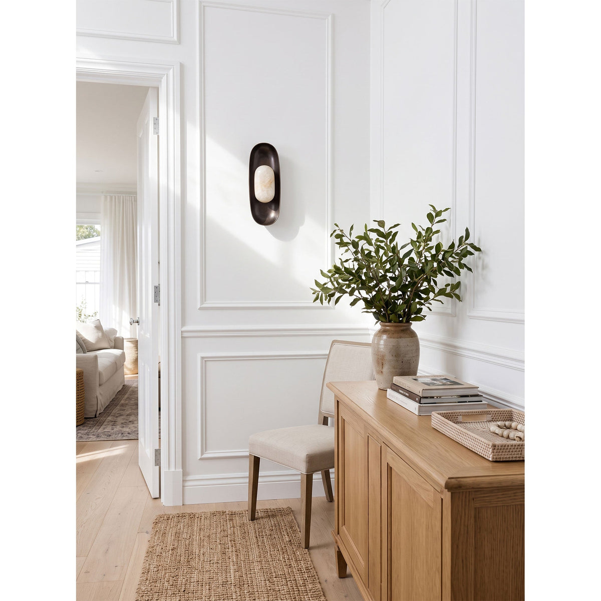 Esculpa Alabaster Wall Sconce