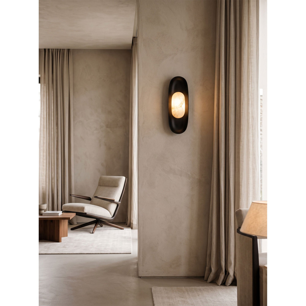 Esculpa Alabaster Wall Sconce