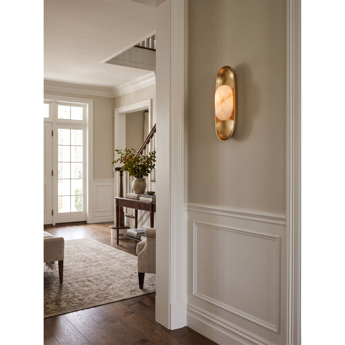 Esculpa Alabaster Wall Sconce