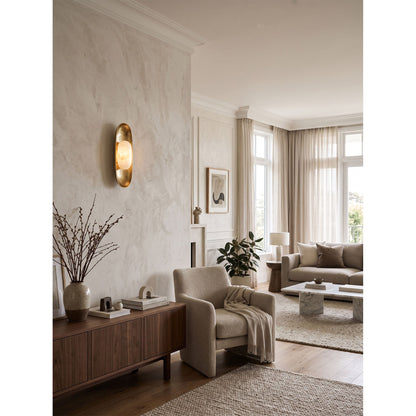 Esculpa Alabaster Wall Sconce