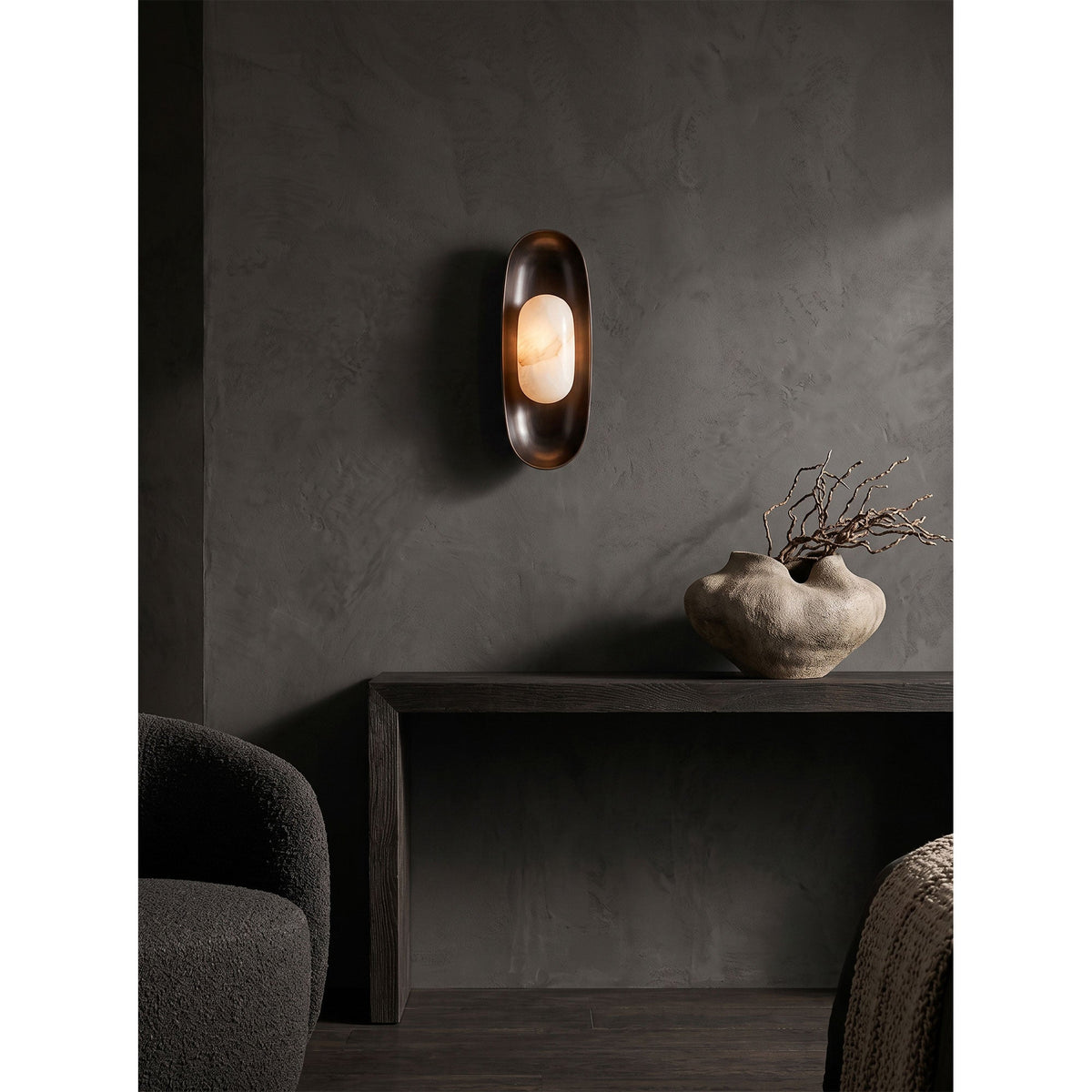 Esculpa Alabaster Wall Sconce