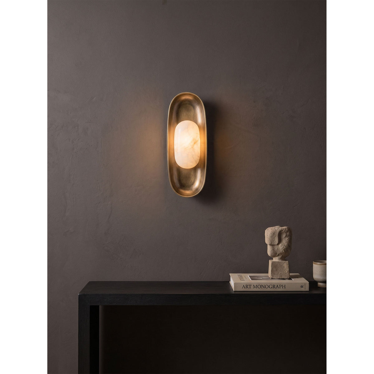 Esculpa Alabaster Wall Sconce