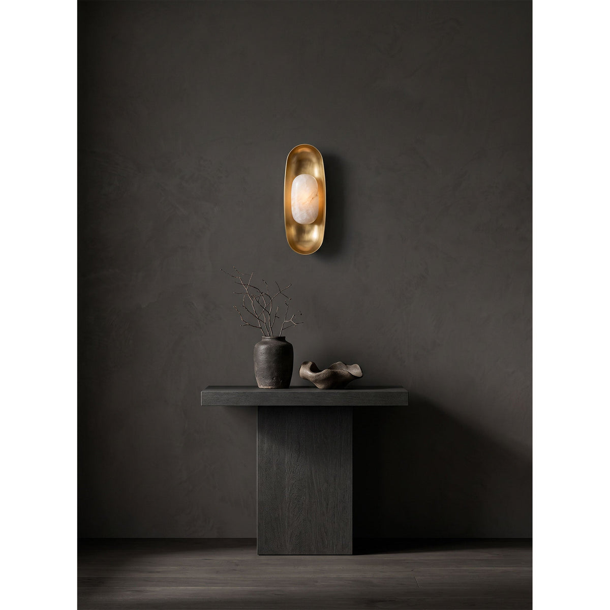 Esculpa Alabaster Wall Sconce