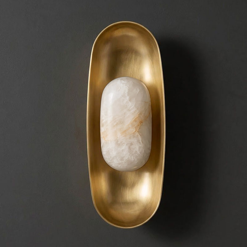 Esculpa Alabaster Wall Sconce