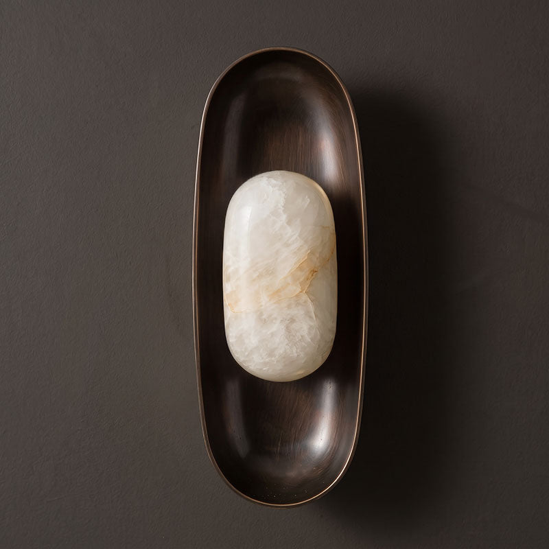 Esculpa Alabaster Wall Sconce