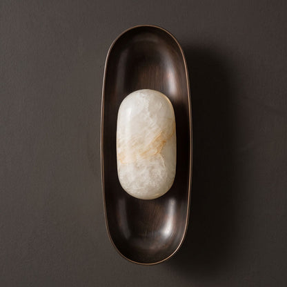 Esculpa Alabaster Wall Sconce