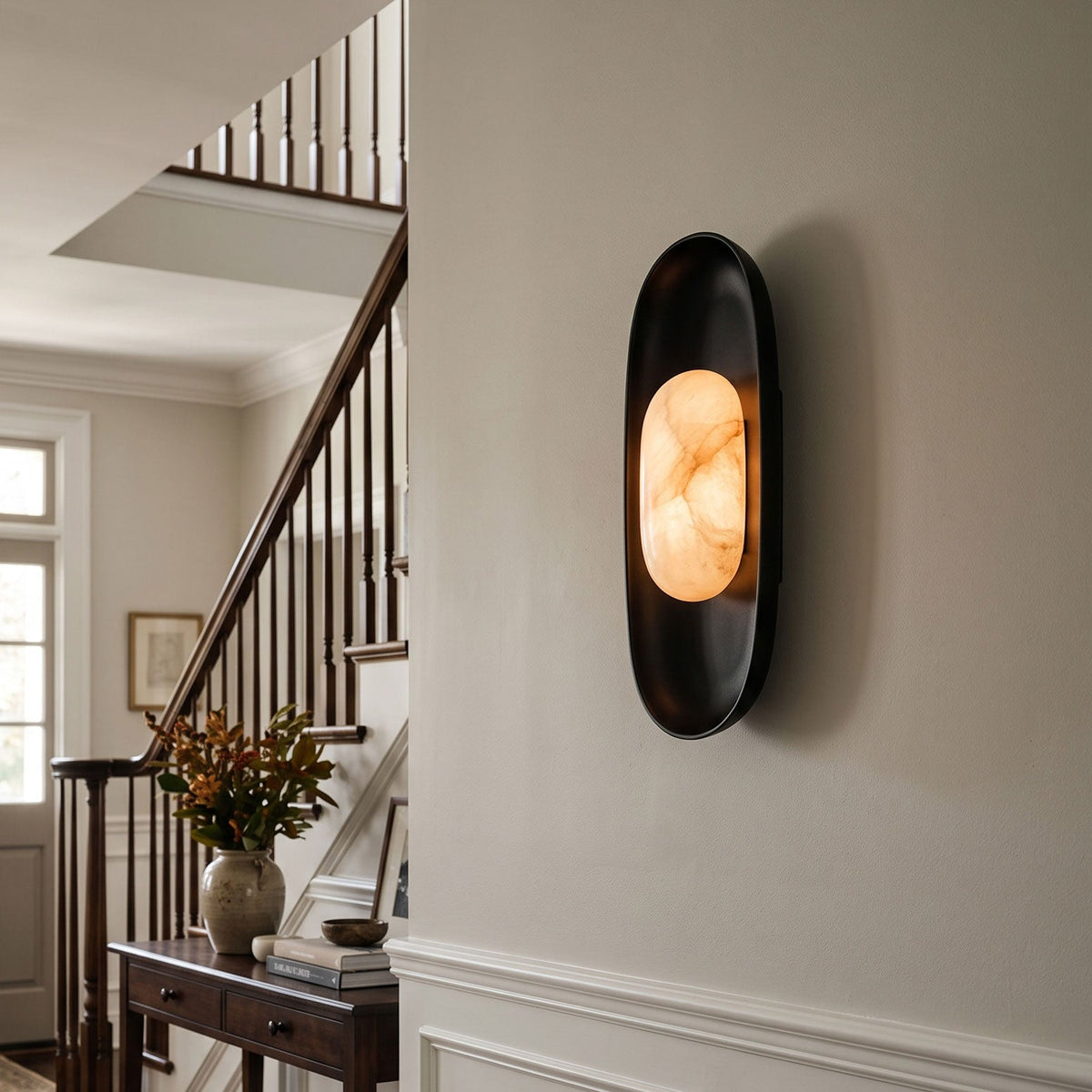 Esculpa Alabaster Wall Sconce