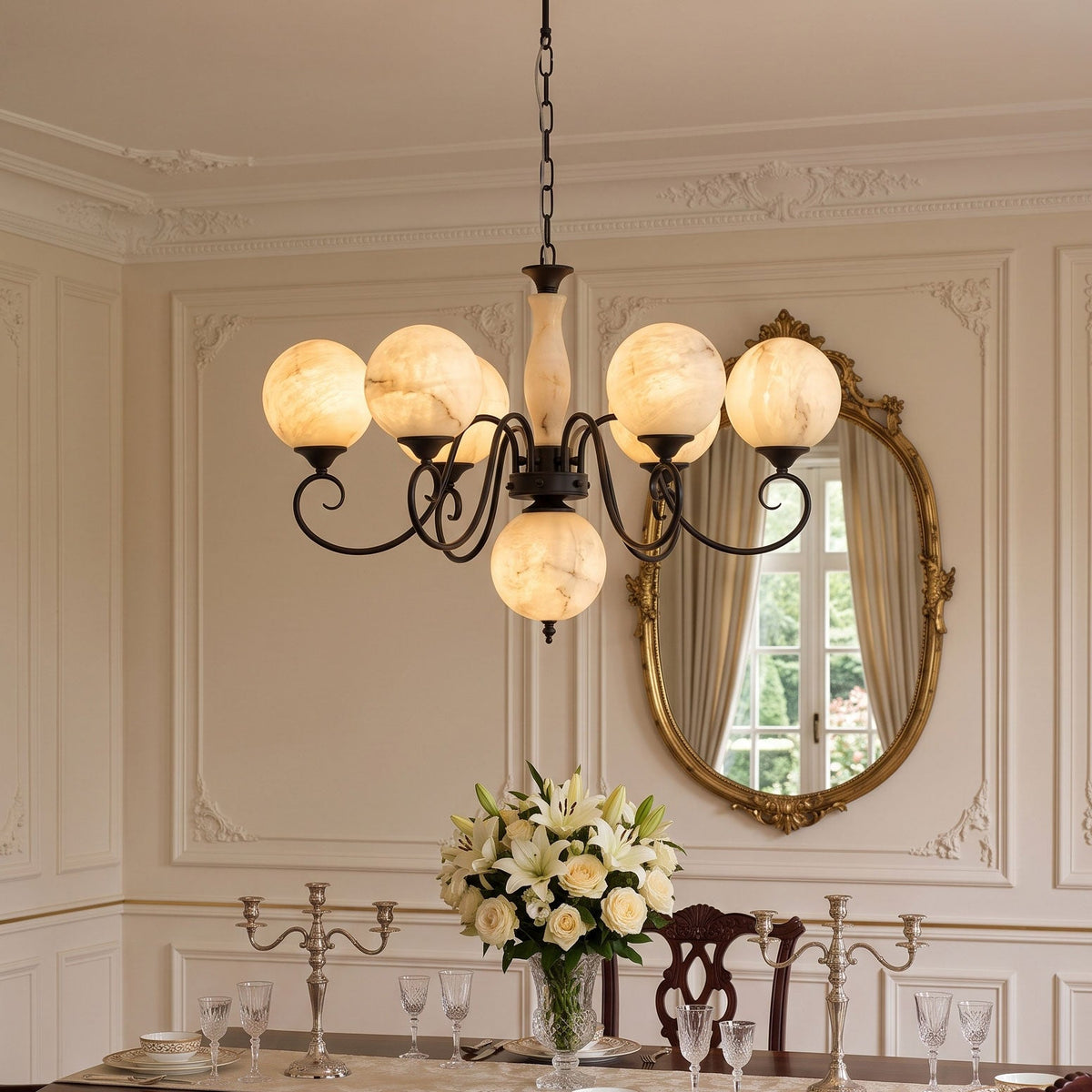 Evelyn Alabaster Chandelier