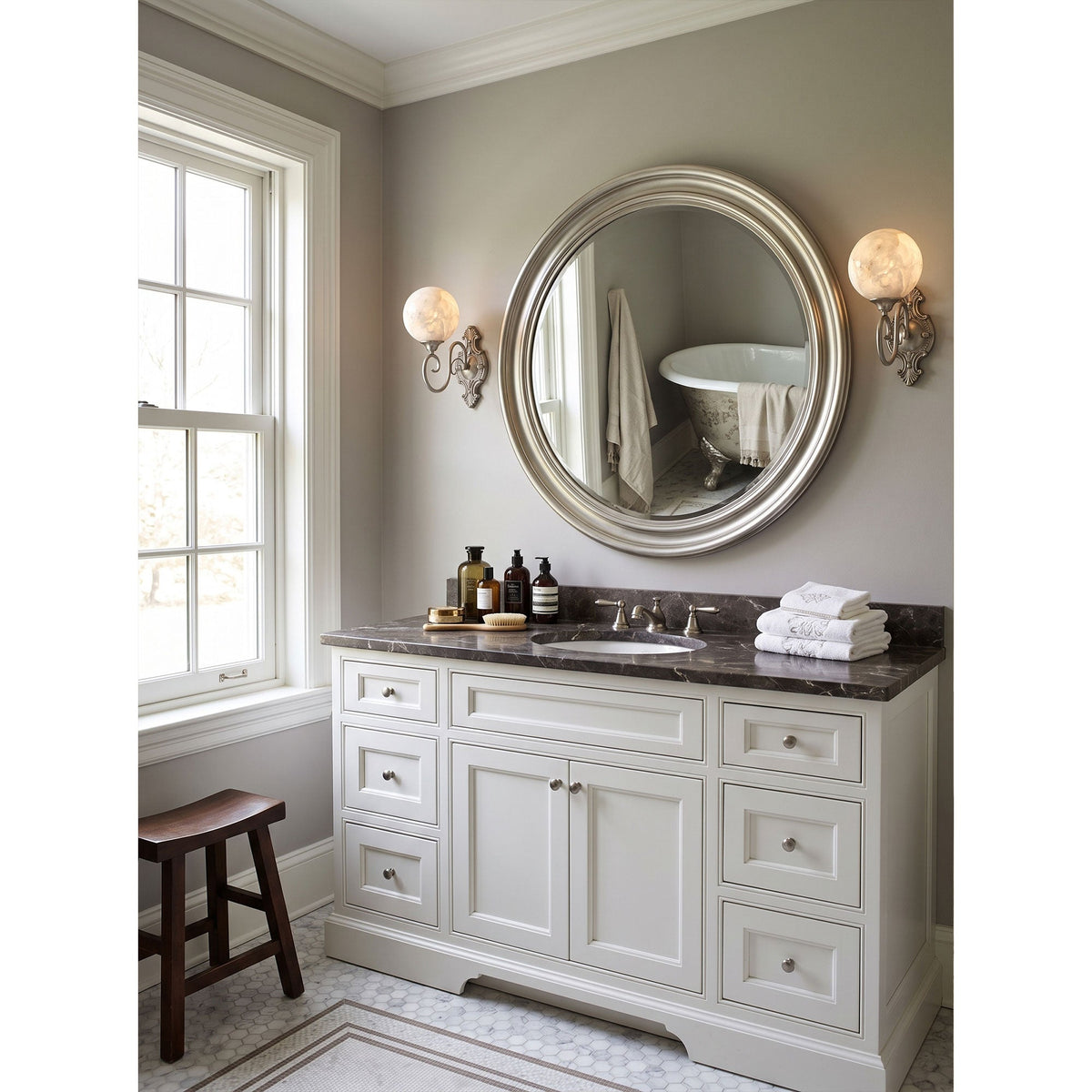 Evelyn Alabaster Wall Sconce