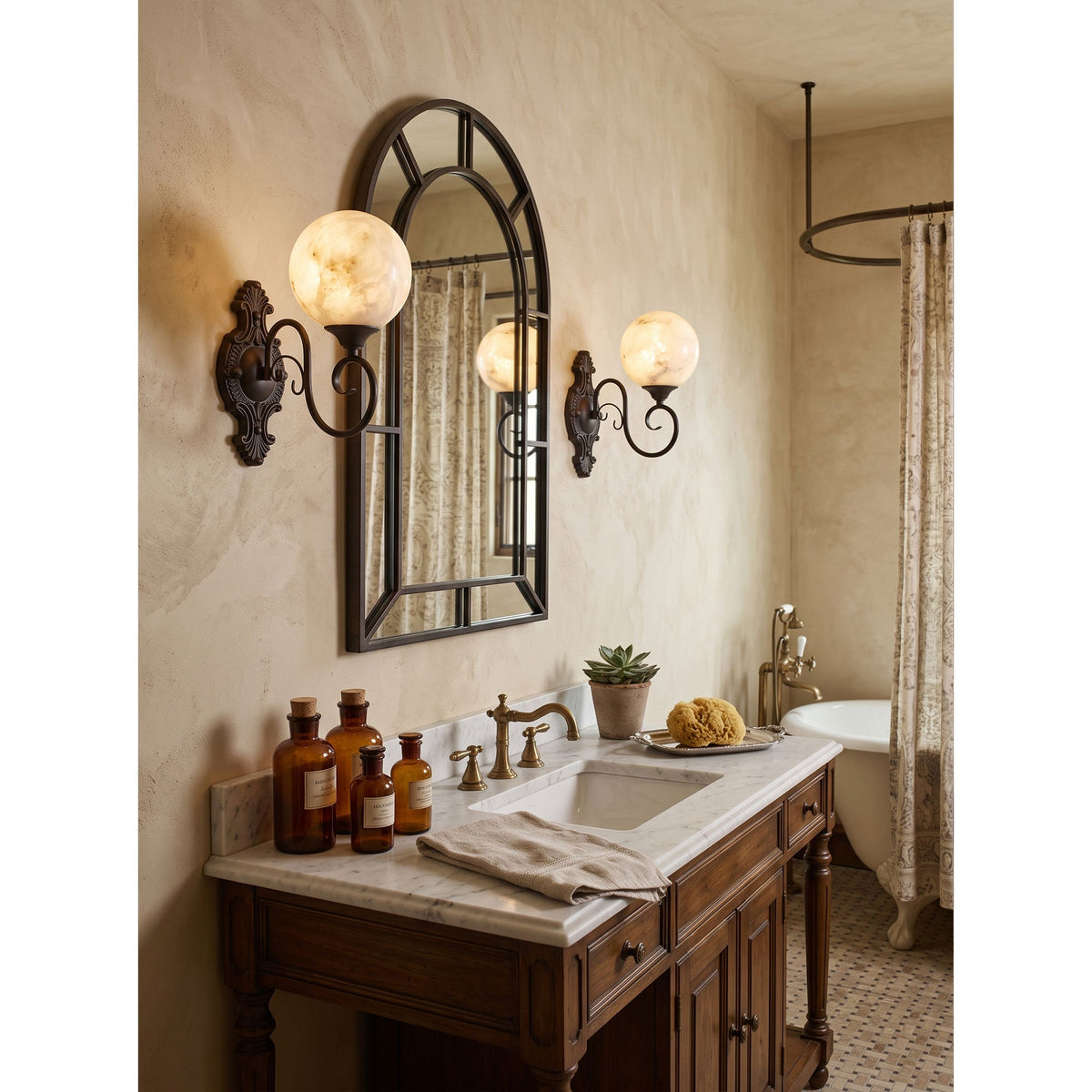 Evelyn Alabaster Wall Sconce