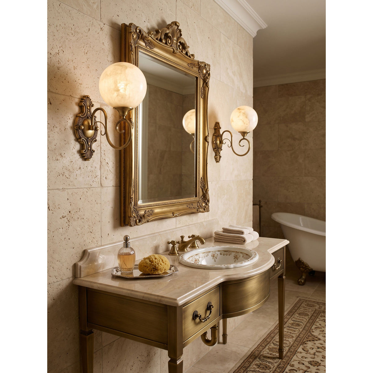 Evelyn Alabaster Wall Sconce