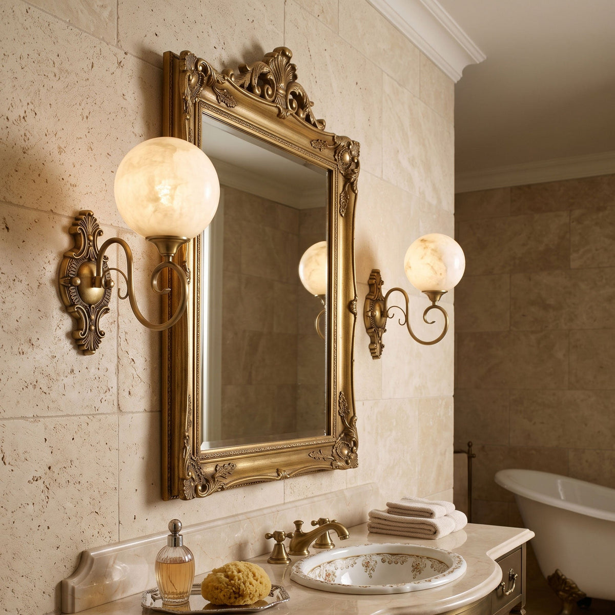 Evelyn Alabaster Wall Sconce