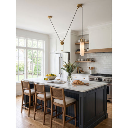 Flint Alabaster Counterweight Pendant Lamp