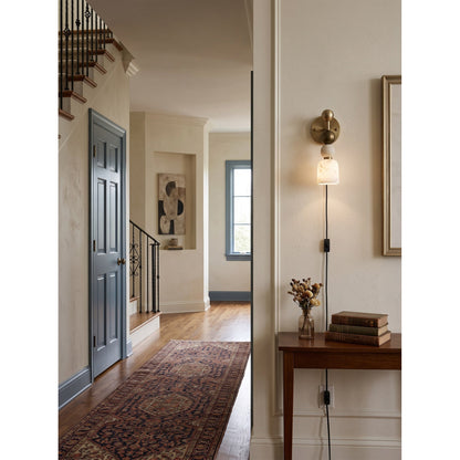 Flume Alabaster Plug-in Wall Sconce