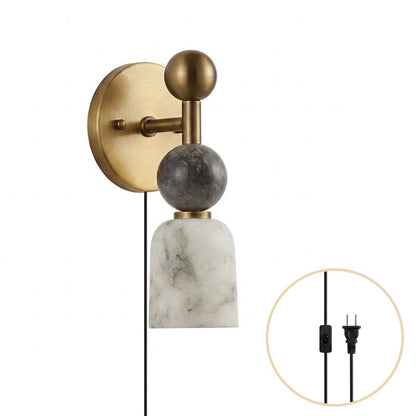 Flume Alabaster Plug-in Wall Sconce