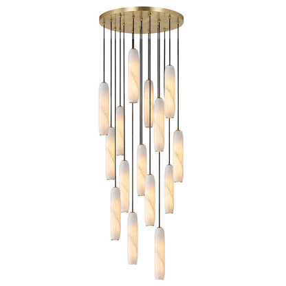 Flute Alabaster Chandelier