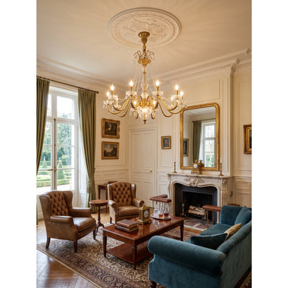 Fontainebleau Brass Chandelier
