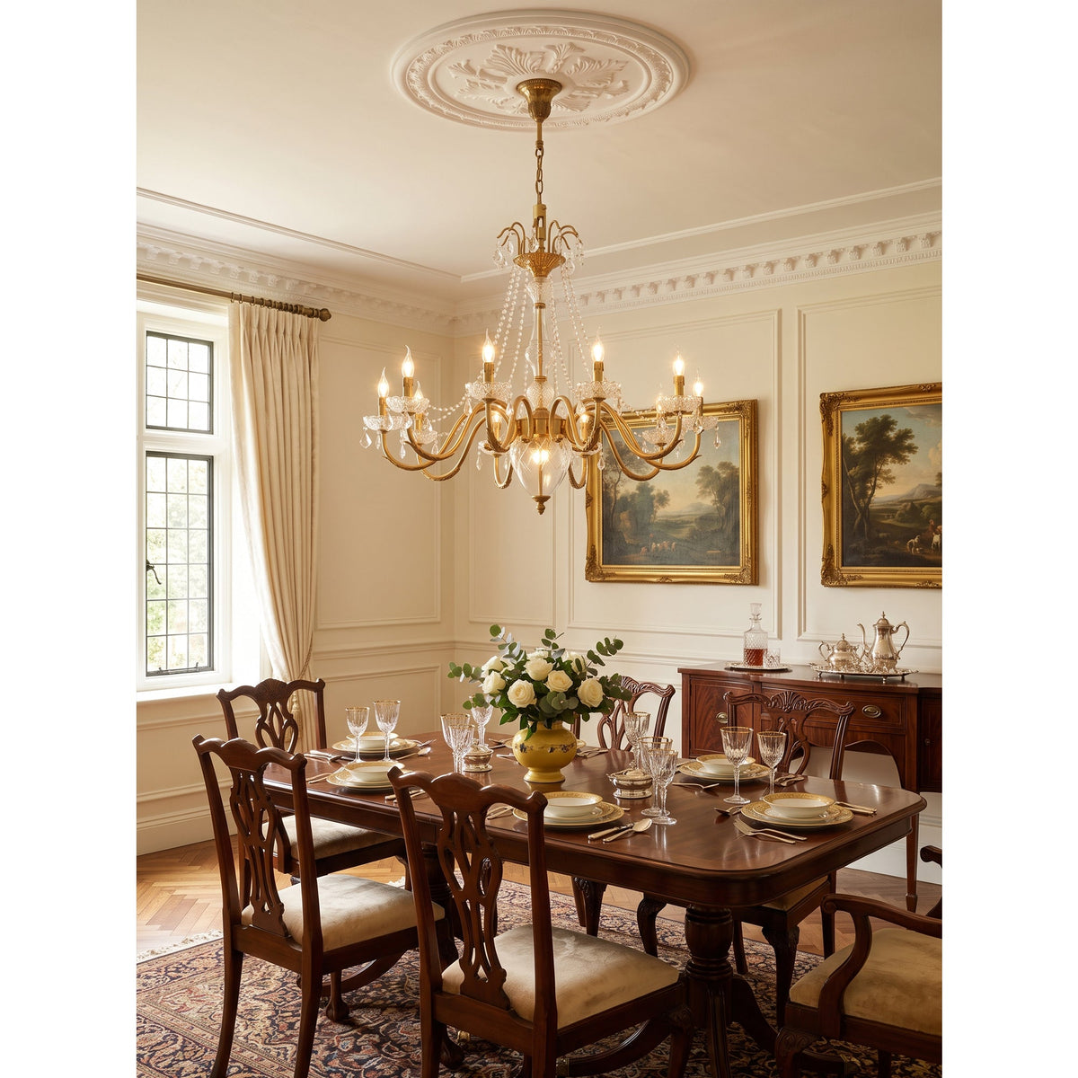 Fontainebleau Brass Chandelier