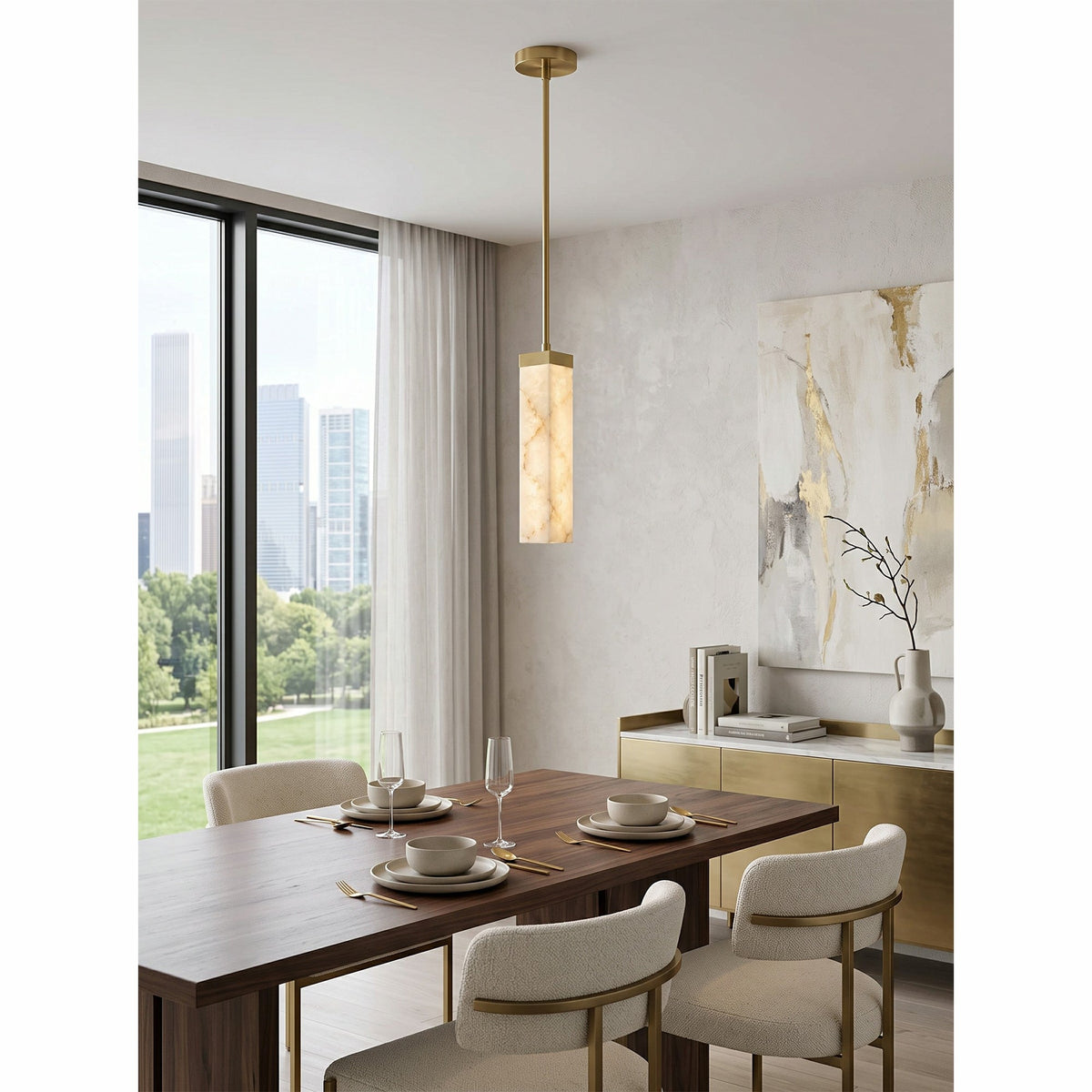Frozen Alabaster Pendant Lamp