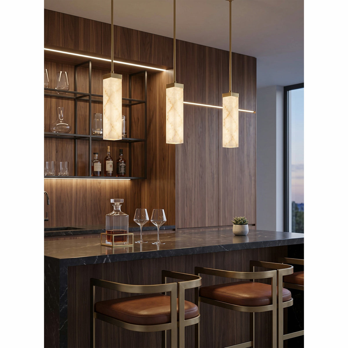 Frozen Alabaster Pendant Lamp
