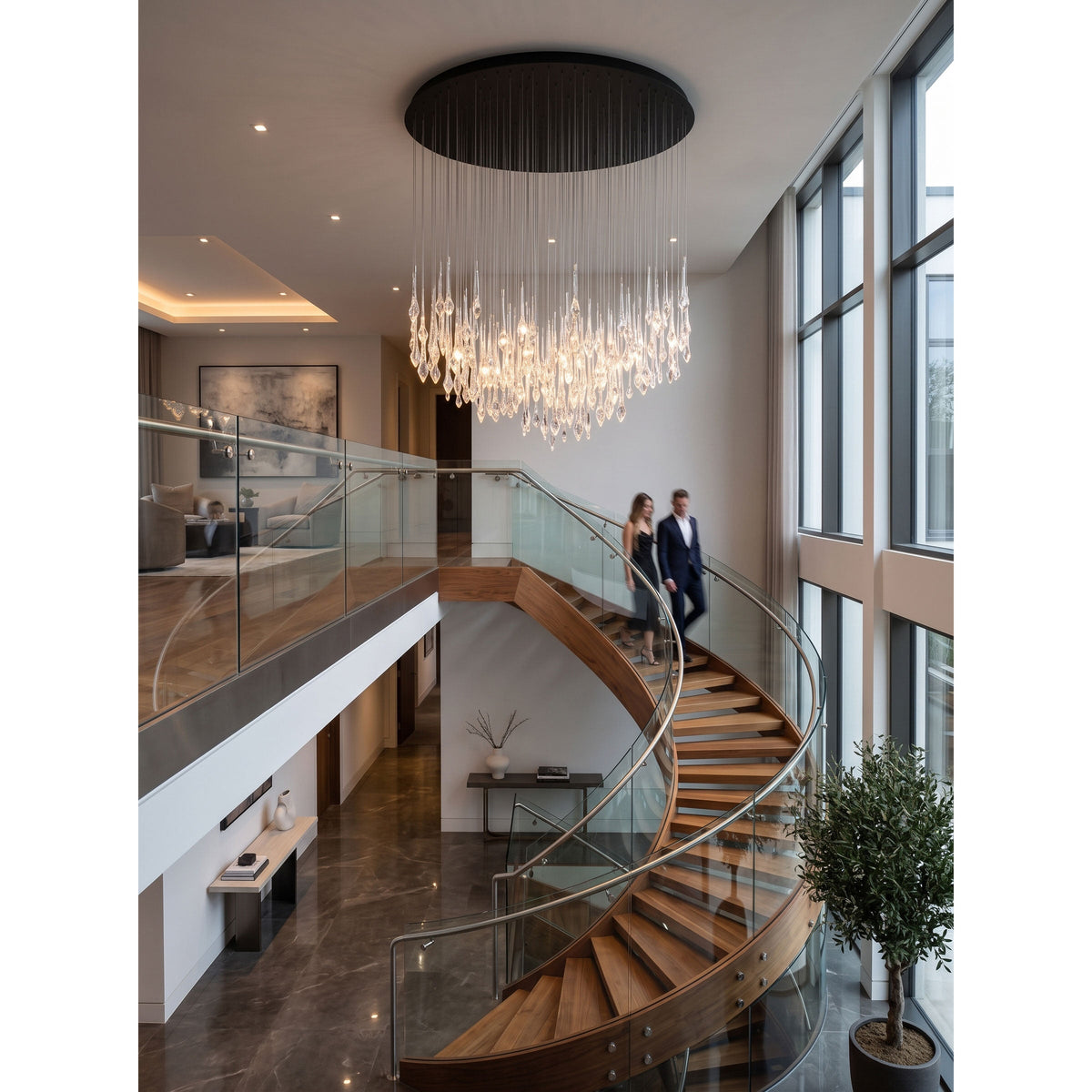 Gamalux Glass Chandelier